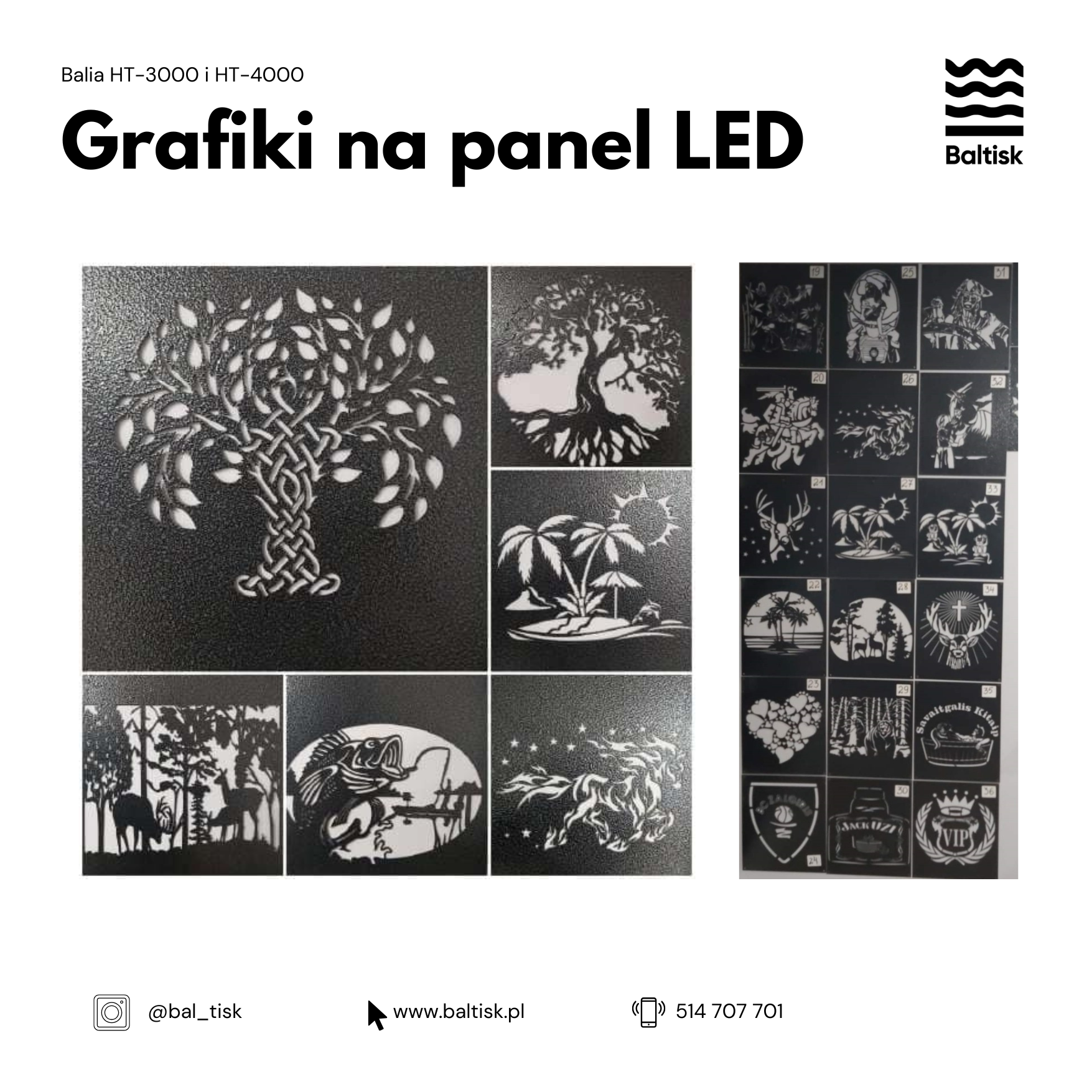 wzory panelu led na balie