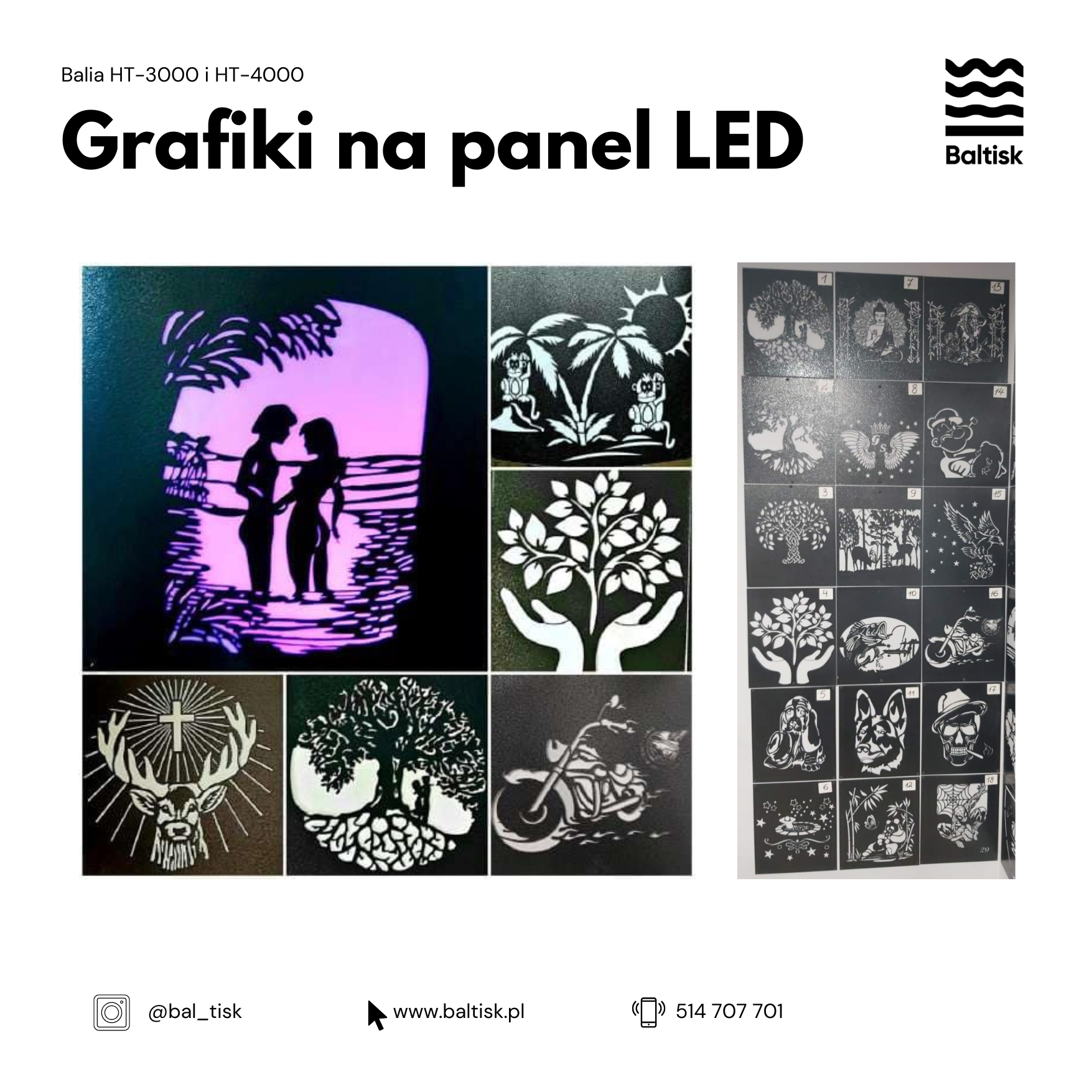 wzory panelu led na balie